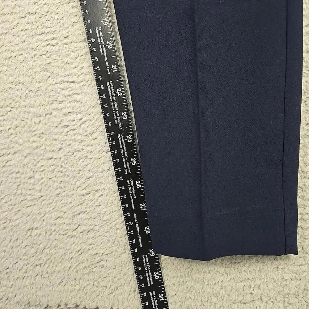 MANGO MNG Women's Suit Pants Size 6 Navy Blue with pocket - Picture 9 of 9